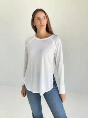 Baby Waffle Top - Off White