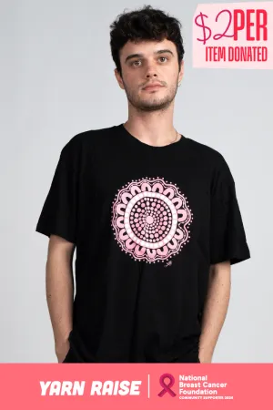 Boobie Sista Black Cotton Crew Neck Unisex T-Shirt