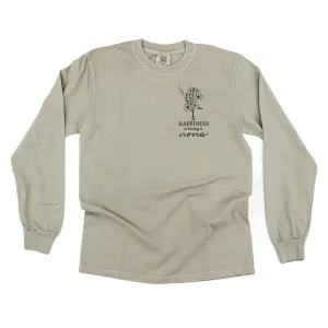 Bouquet Style - Happiness is Being a NONA - LONG SLEEVE COMFORT COLORS TEE