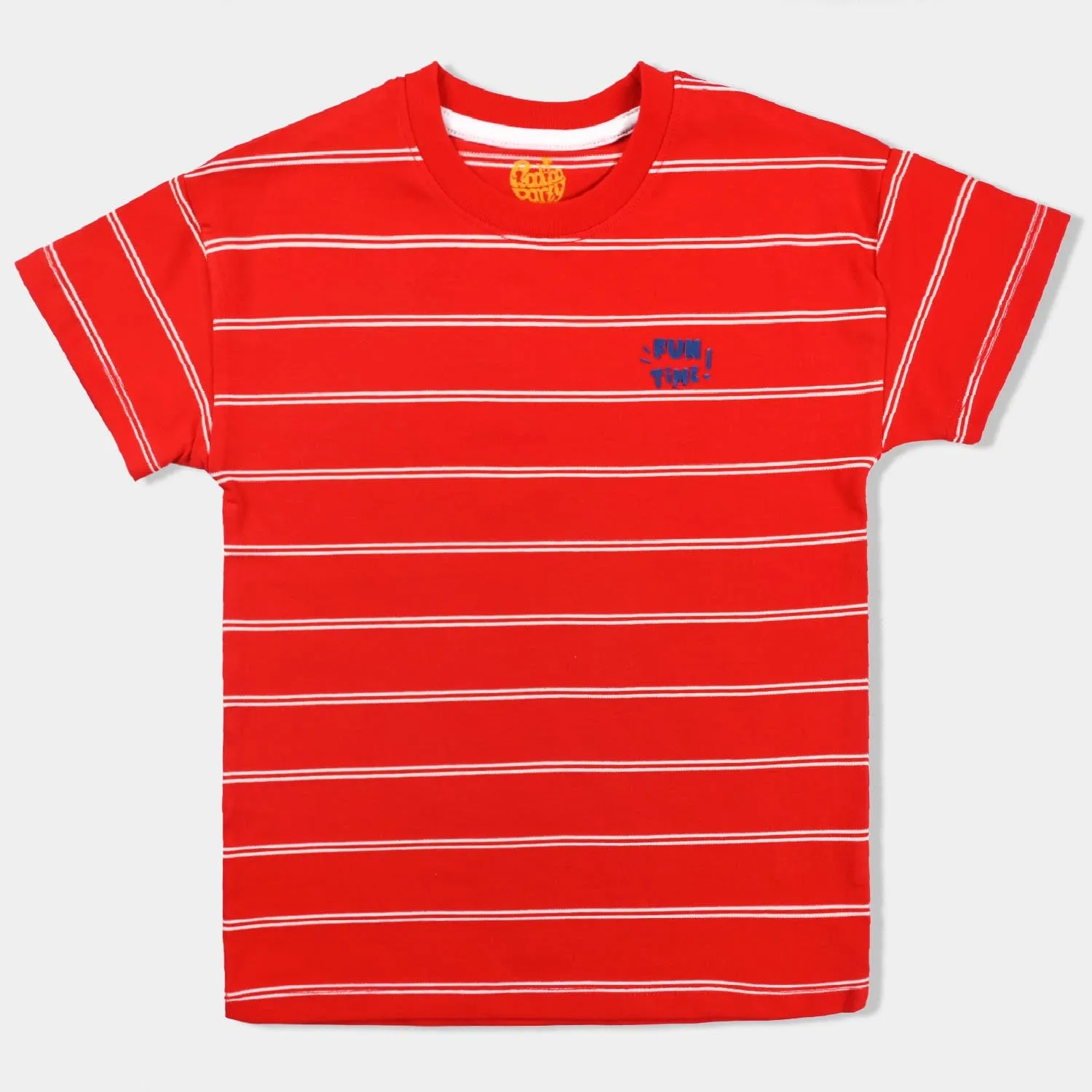 Boys Cotton Jersey T-Shirt Fun Time- Red
