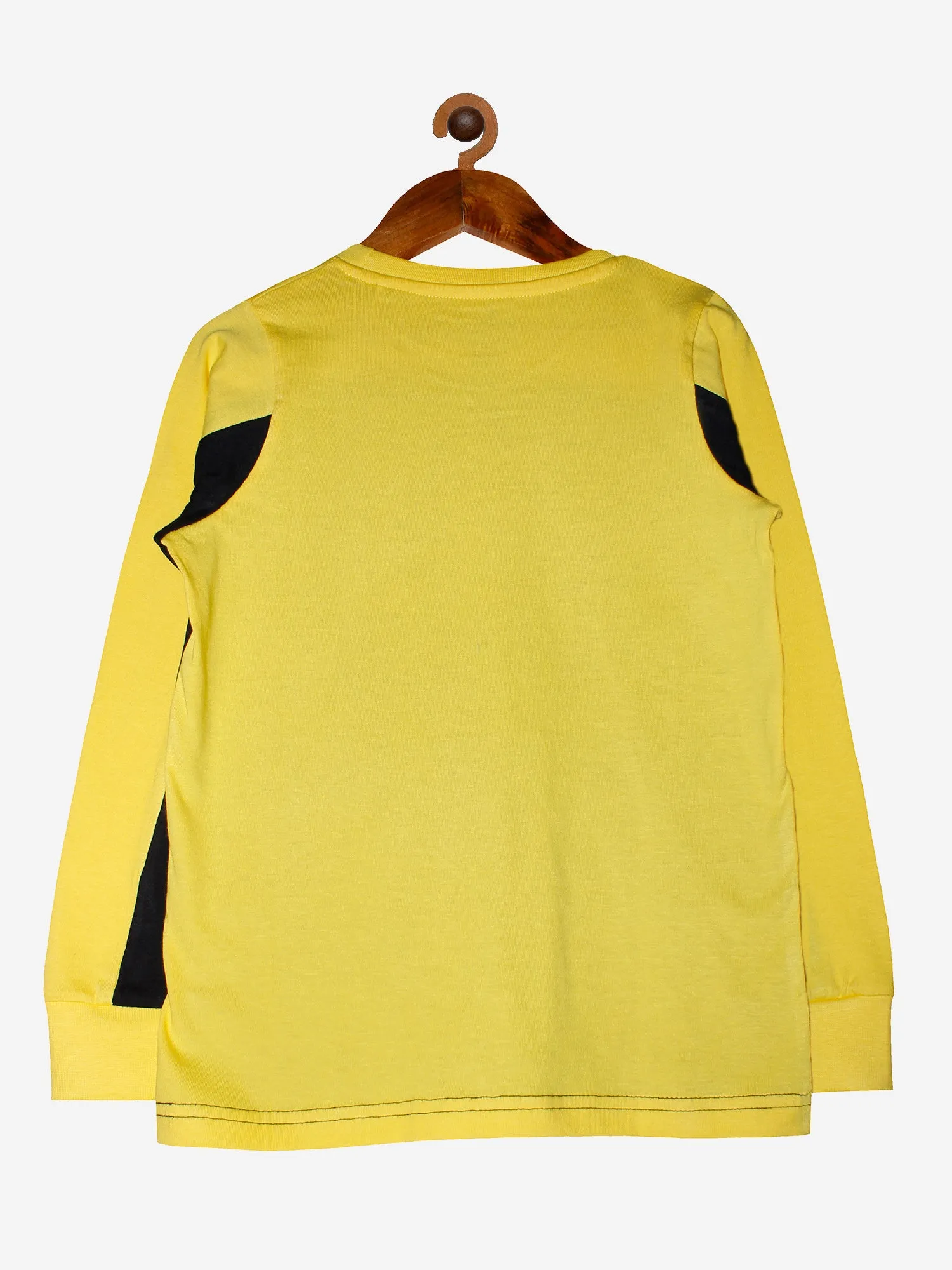 Boys Cotton T-shirt with Shoulder Panel