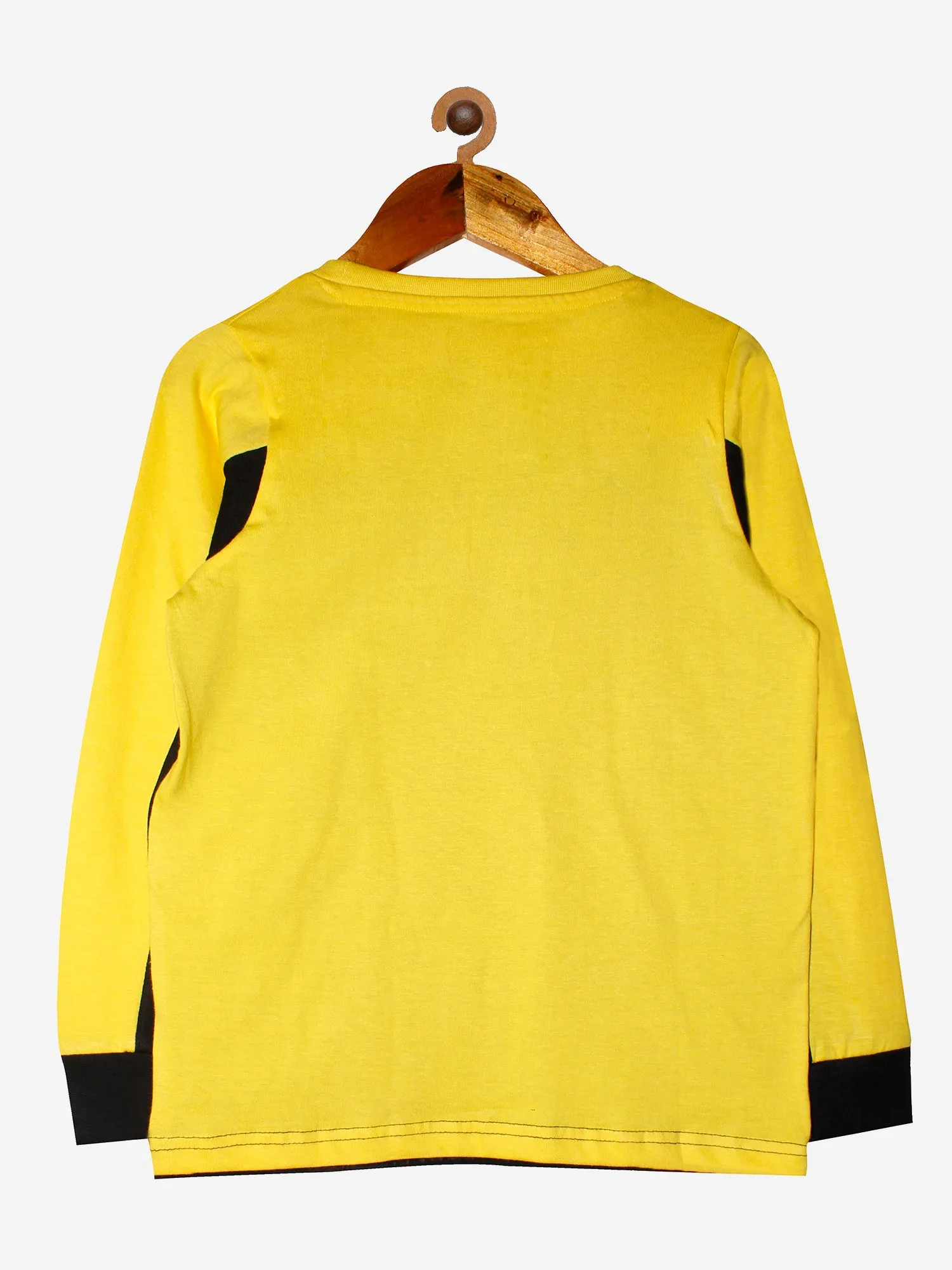 Boys Cotton T-shirt with Shoulder Panel