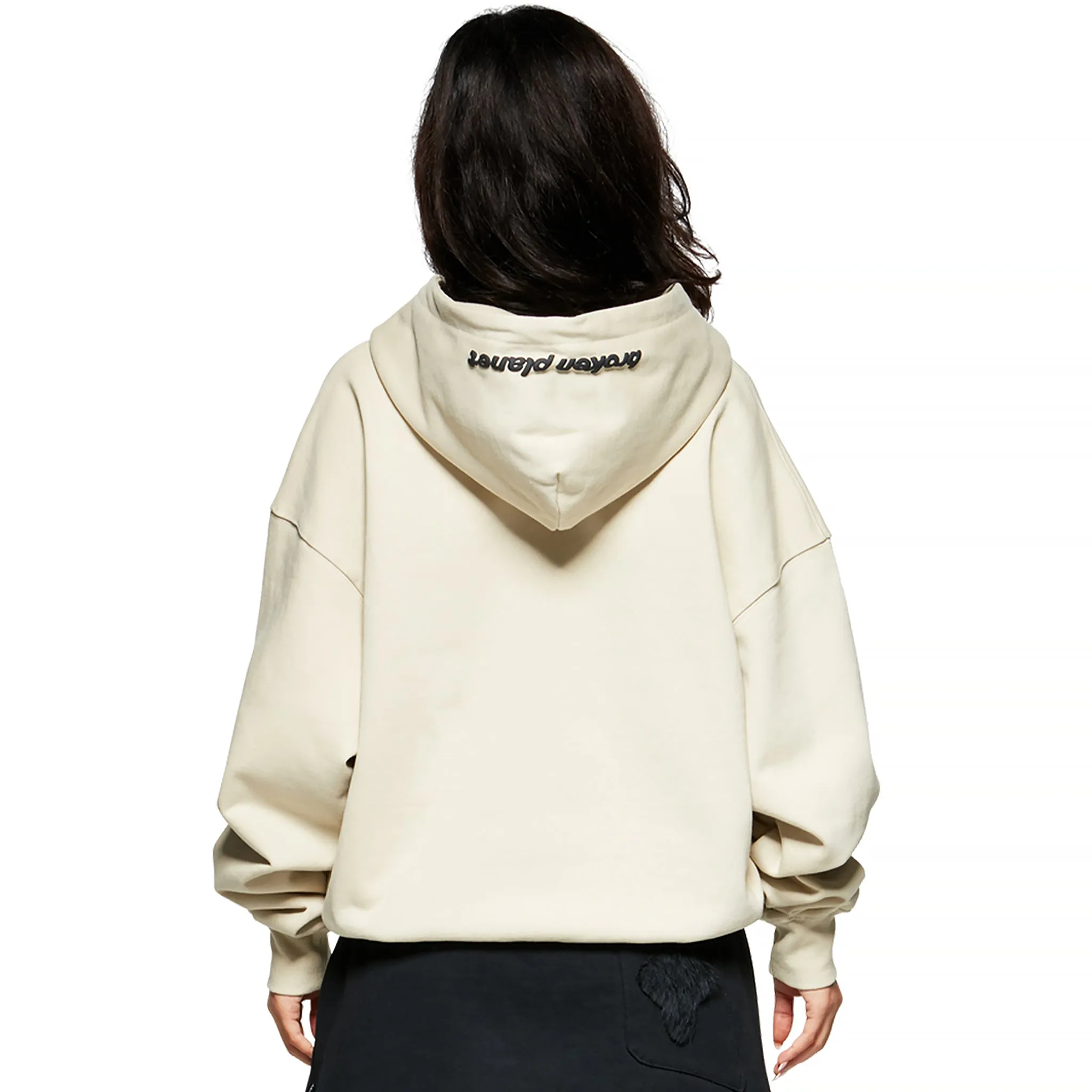 Broken Planet Outer Space Bone White Zip-Up Hoodie