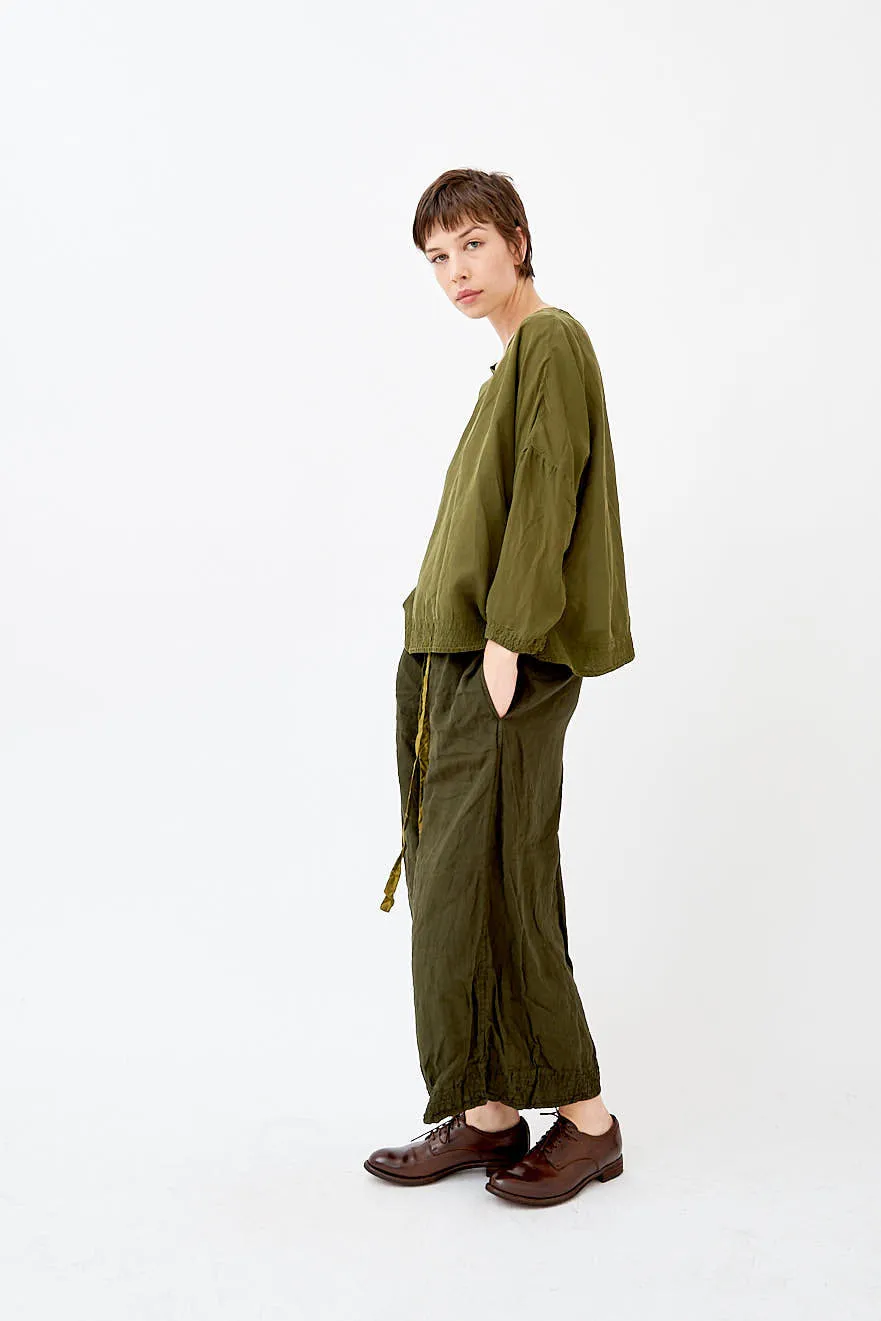 Chez Vidalenc - Carré Silk Top - Olive