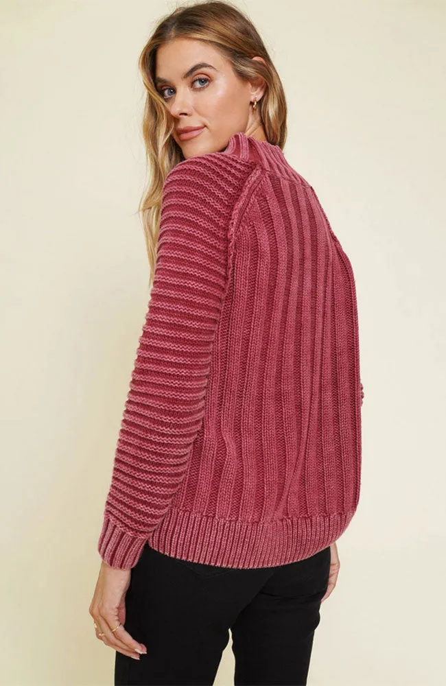 Chunky Ribbed Mock Sweater