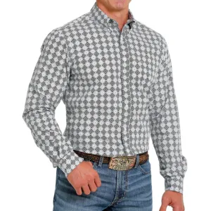 Cinch Men's Grey Modern Fit Printed Shirt