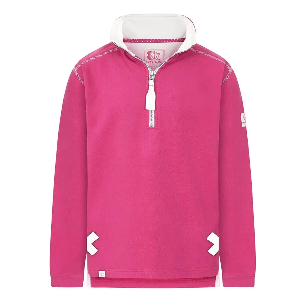 CLASSIC 1/4 ZIP LJ3C-PINK CERISE