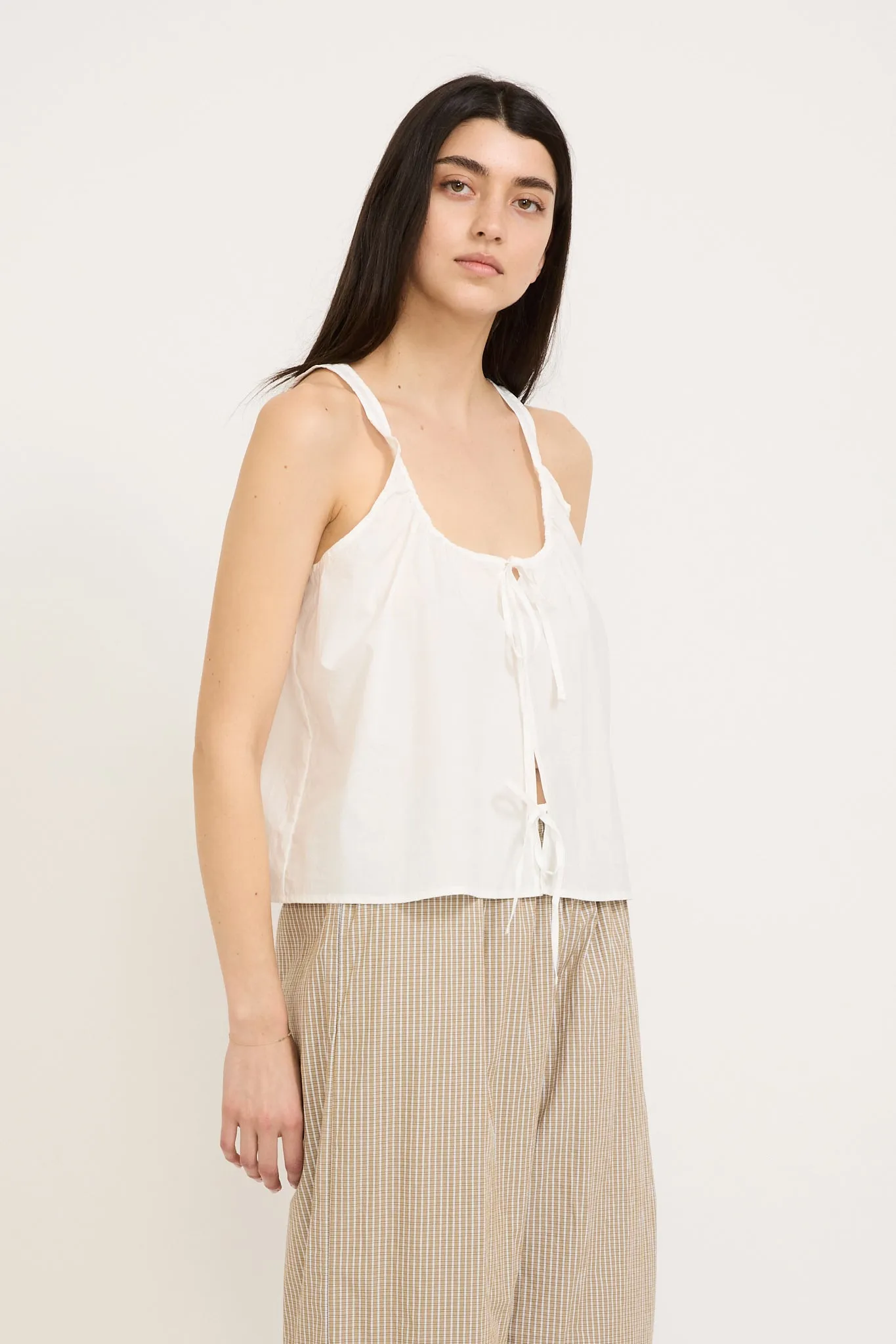 Cotton Bind Top White