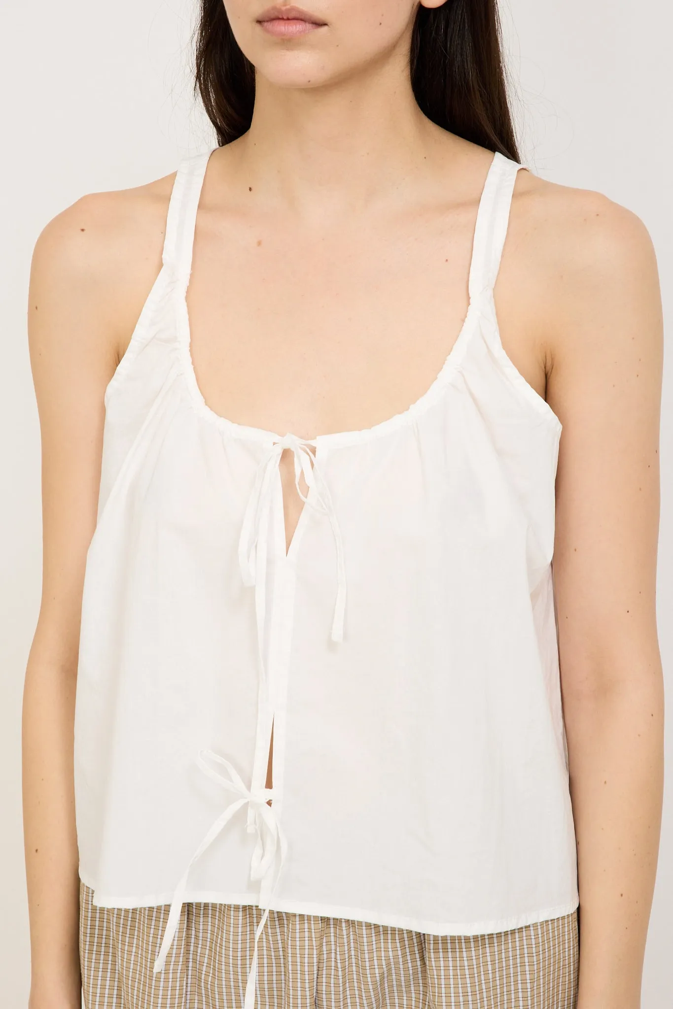 Cotton Bind Top White