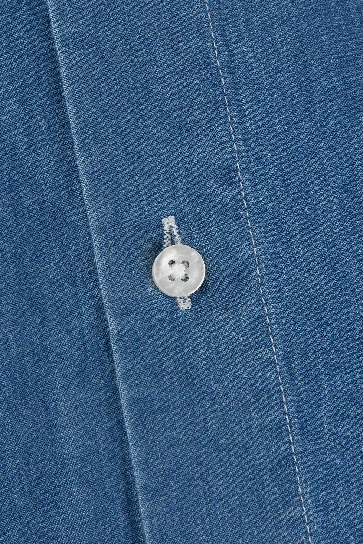 Denim slim fit button down shirt