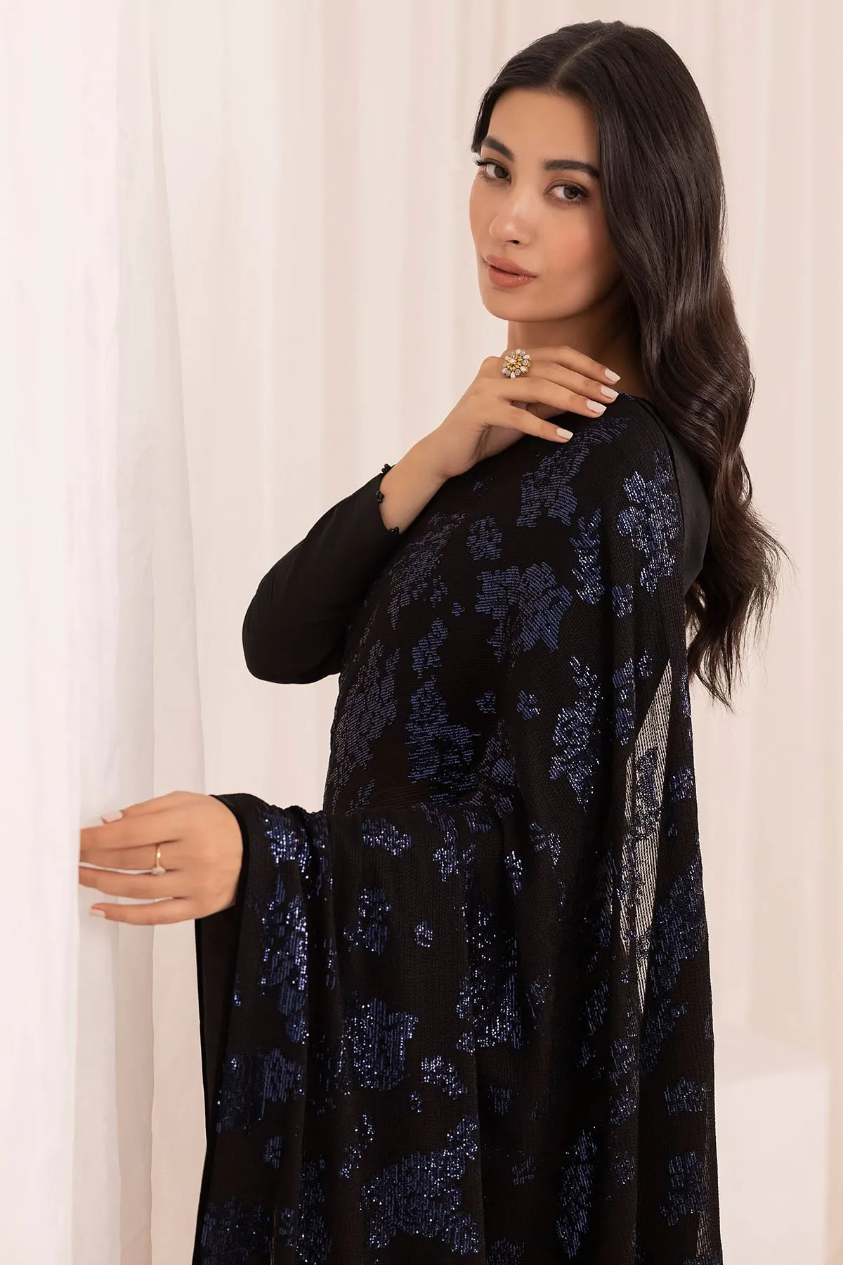 EMBROIDERED CHIFFON UC-3019