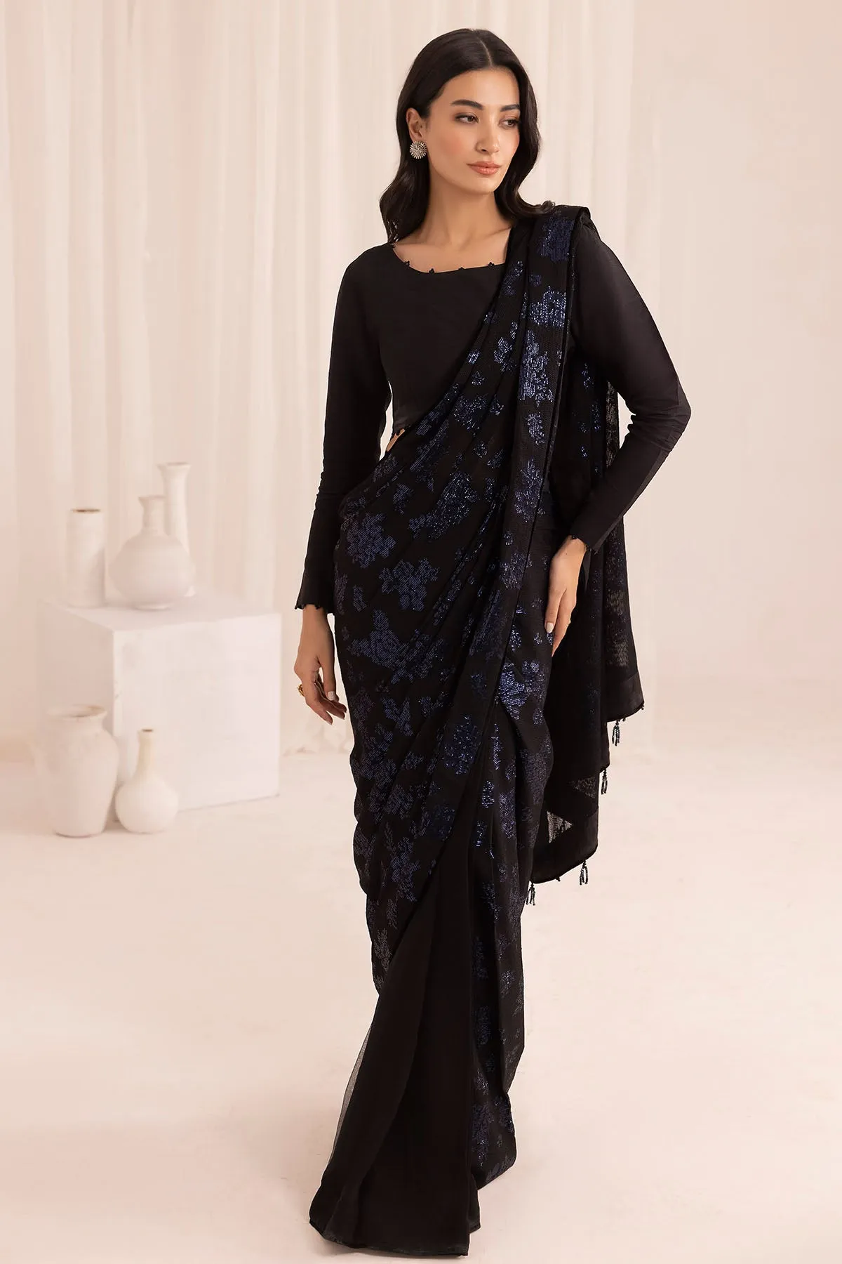 EMBROIDERED CHIFFON UC-3019