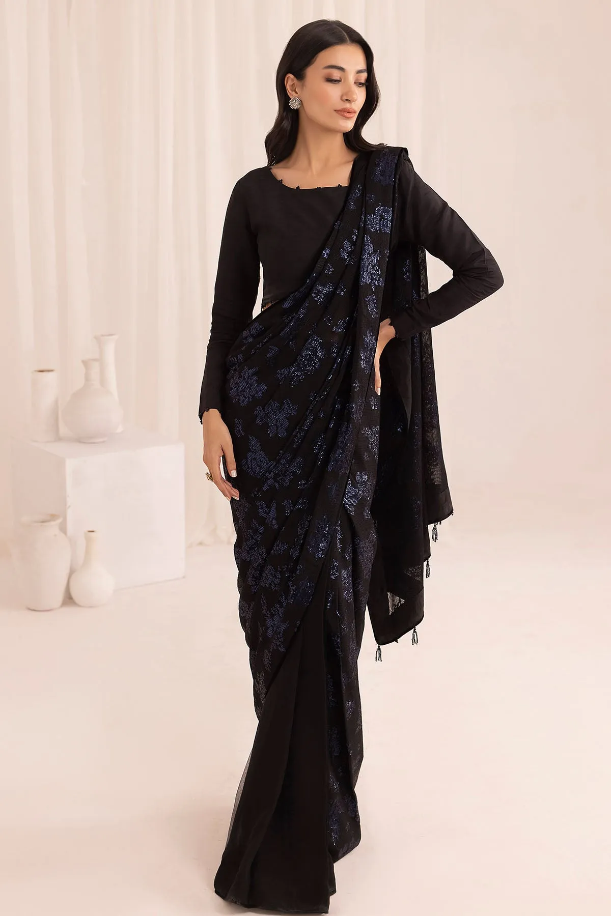 EMBROIDERED CHIFFON UC-3019