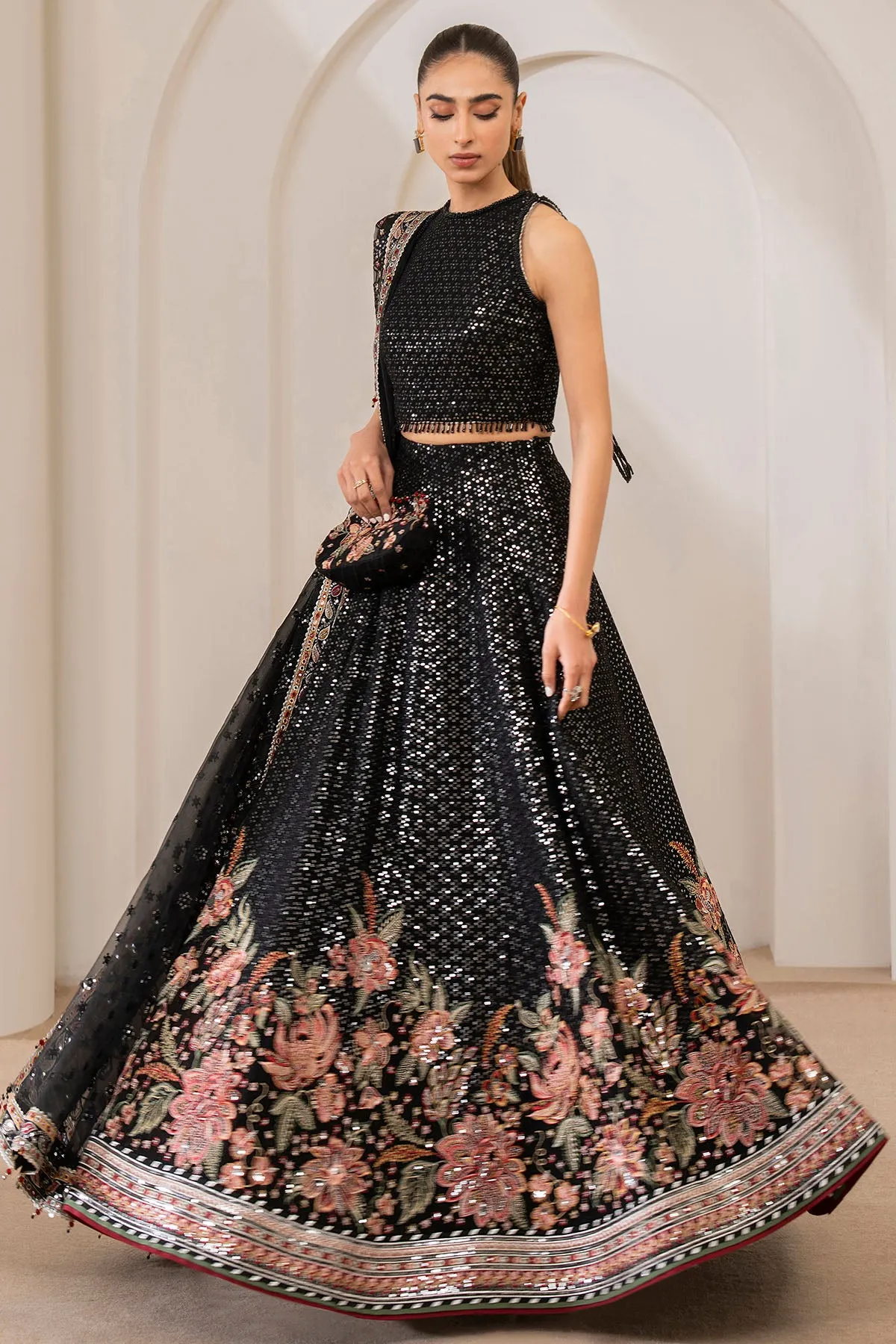 EMBROIDERED CHIFFON UC-3029