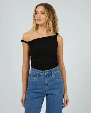 Evie Twist Tank Black