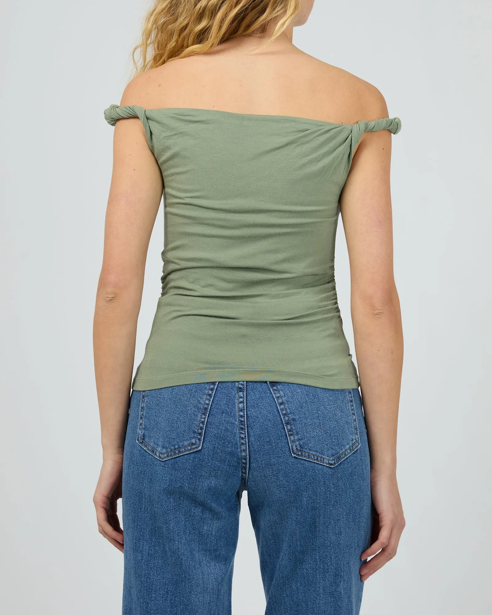Evie Twist Tank Khaki
