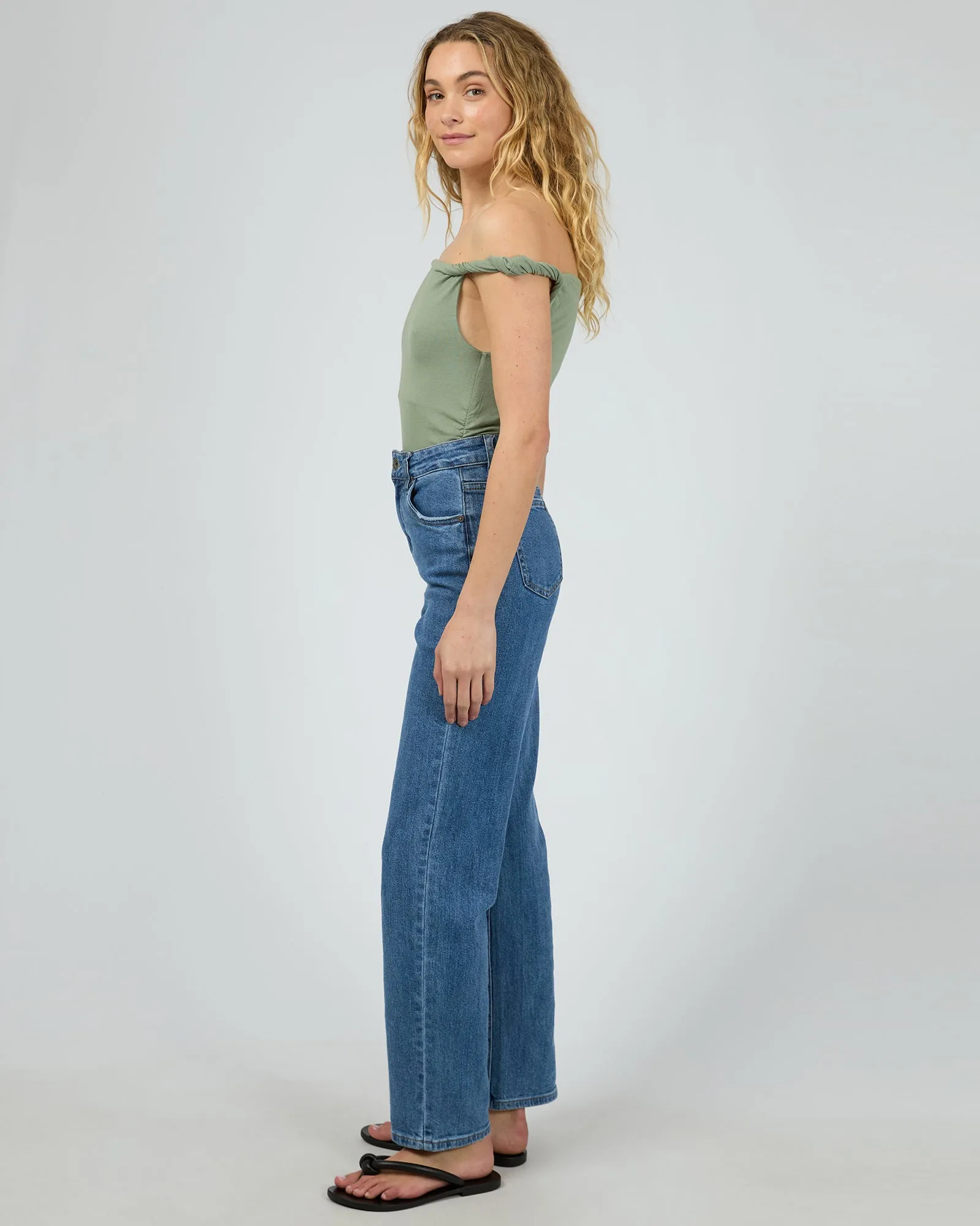 Evie Twist Tank Khaki