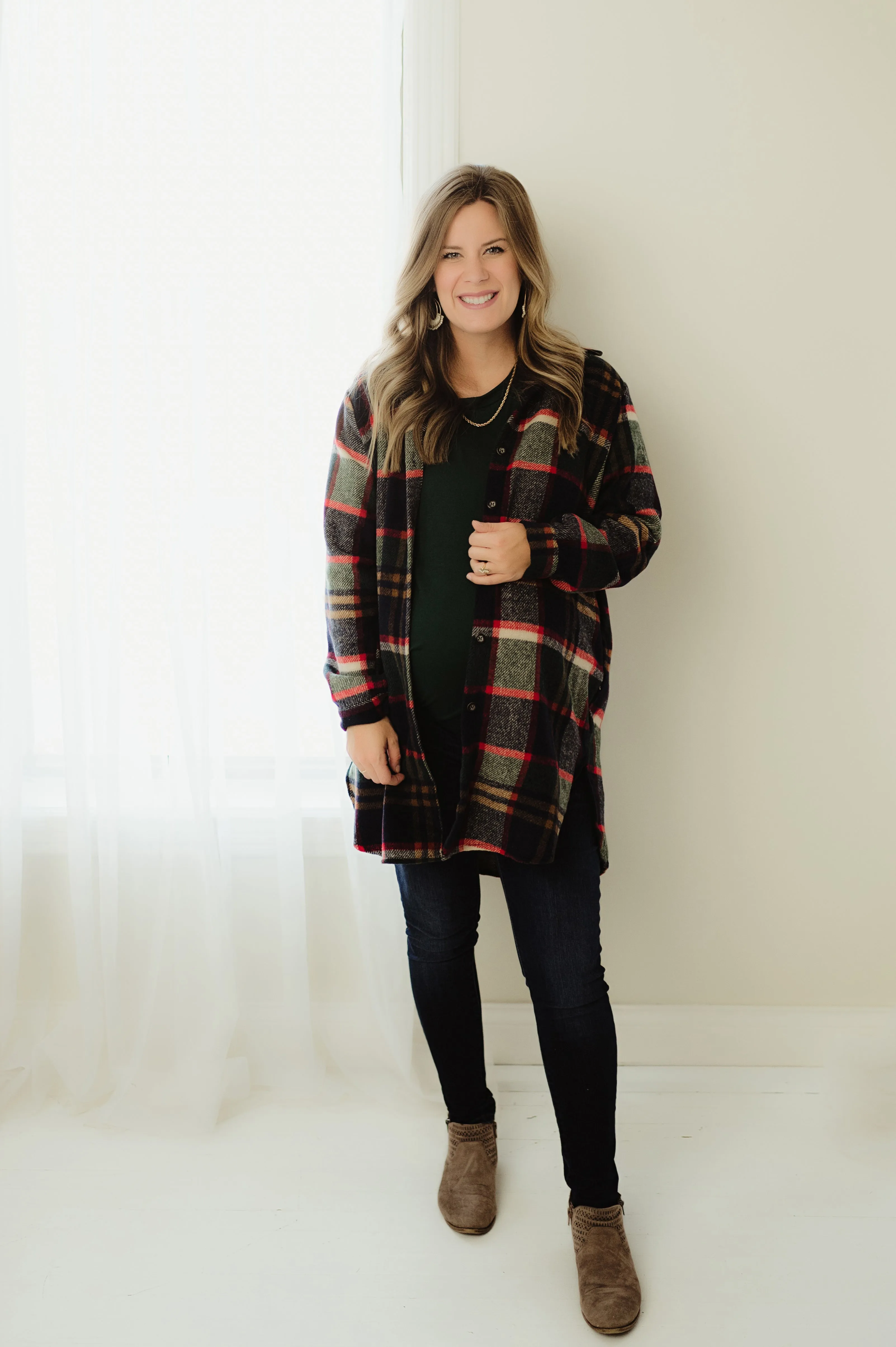 Flannel Shirt Dress