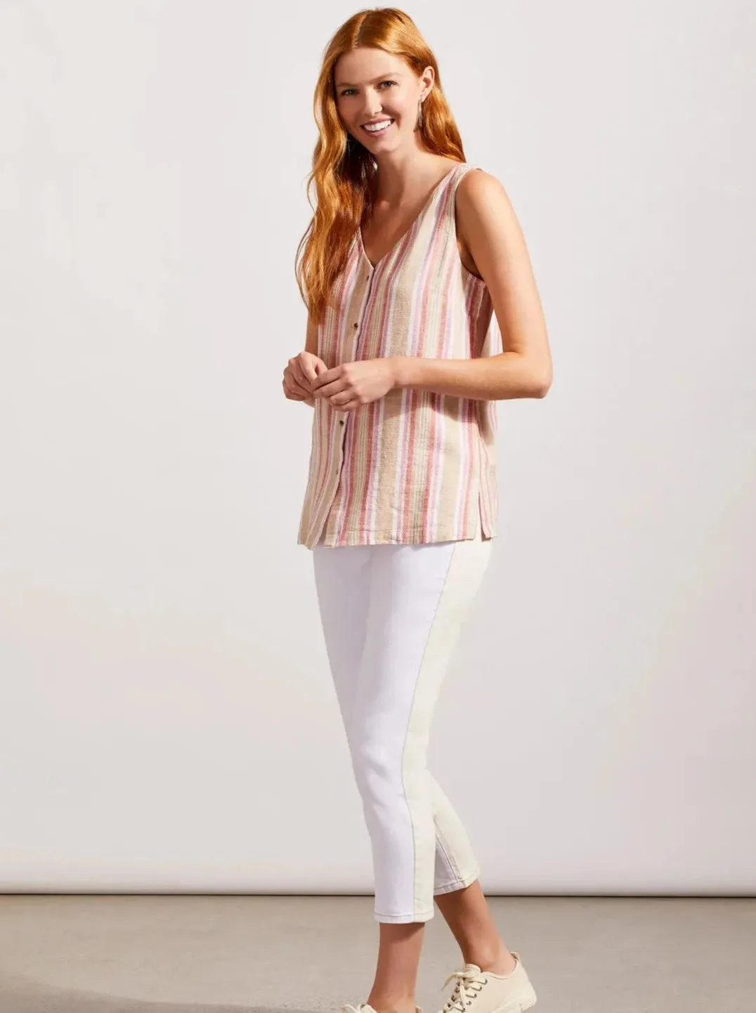 Flowy Button Down Cami [Lollipop-7719O]
