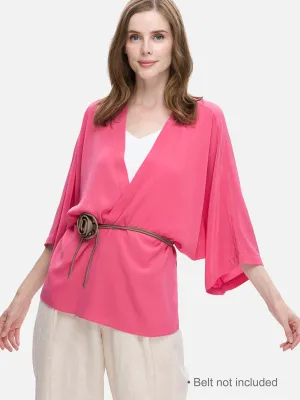 Fuchsia Silk Relax Cardigan