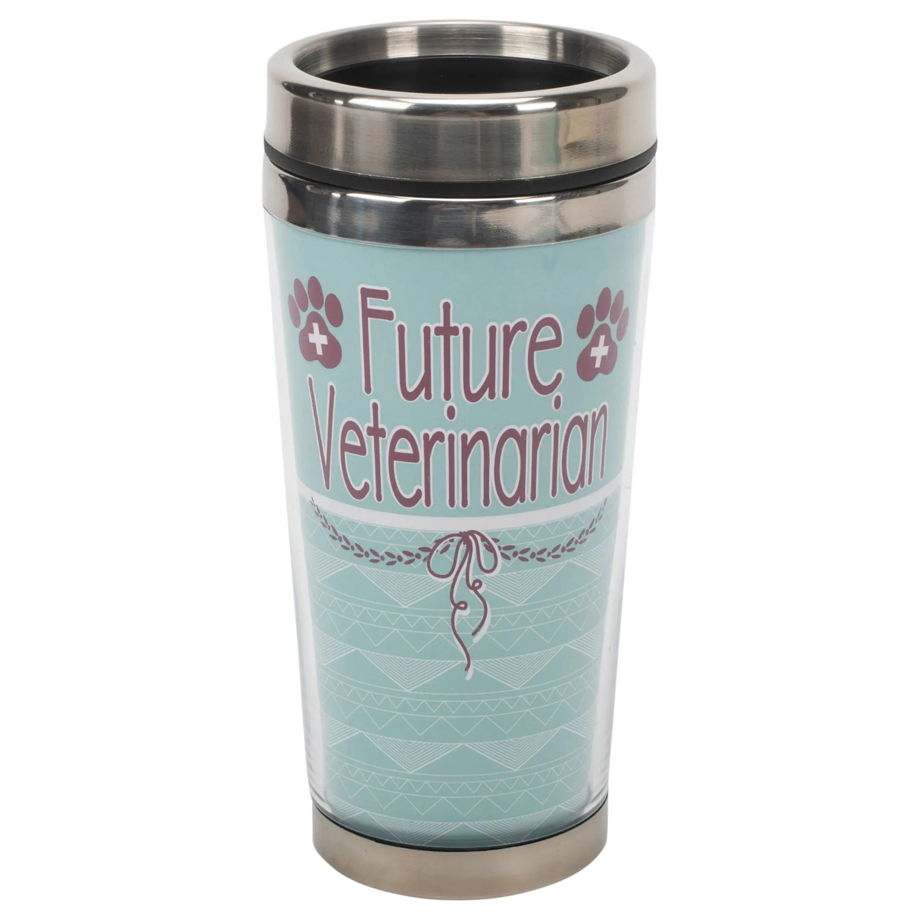 Future Veterinarian Sky Blue 16 ounce Stainless Steel Travel Tumbler Mug with Lid