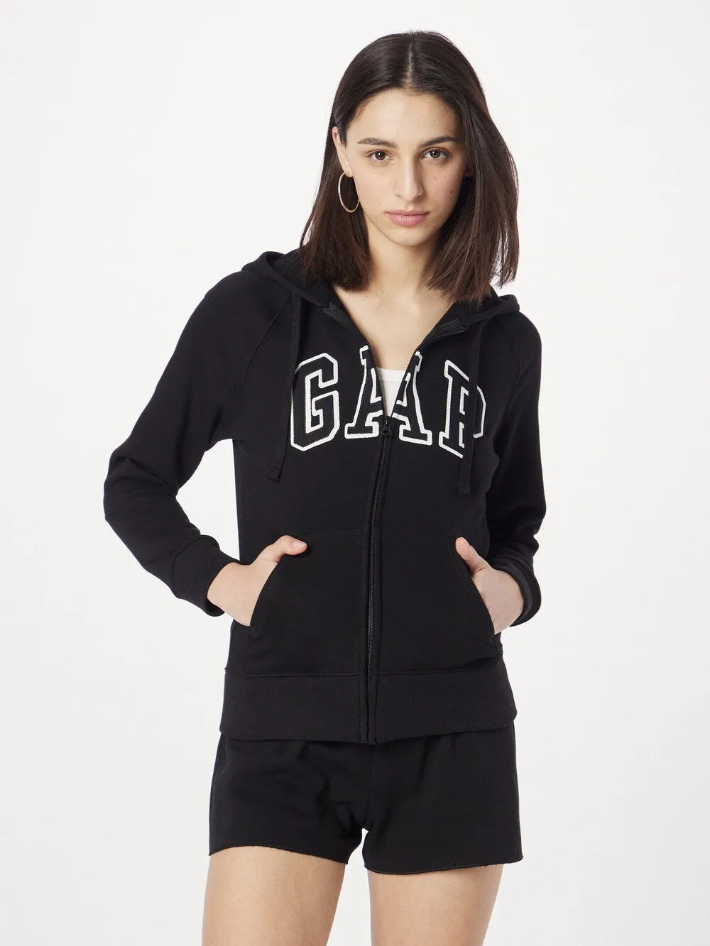 GAP zip-up sweatshirt, black