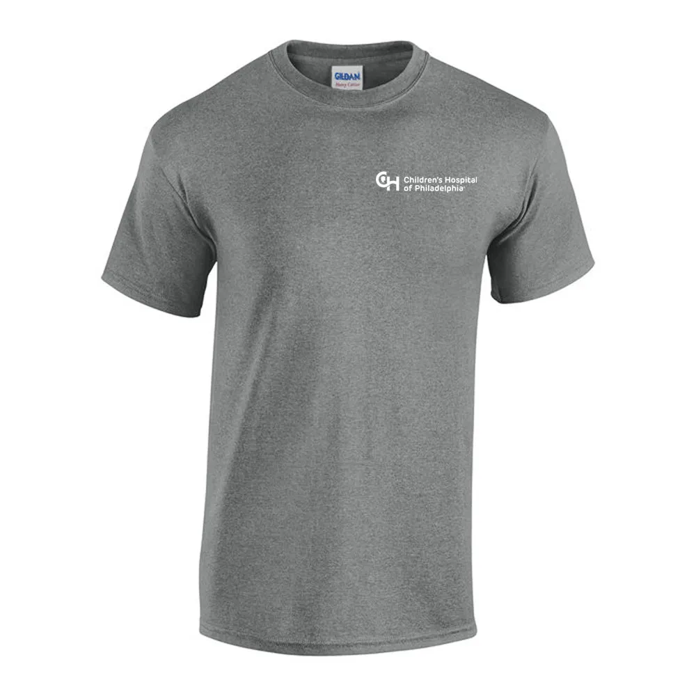 Gildan Adult Heavy Cotton 5.3 oz Neutral Color T-Shirt With White CHOP Logo