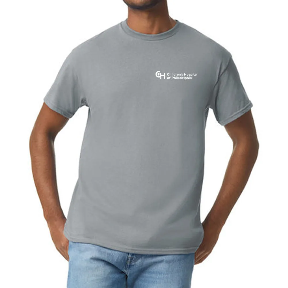 Gildan Adult Heavy Cotton 5.3 oz Neutral Color T-Shirt With White CHOP Logo