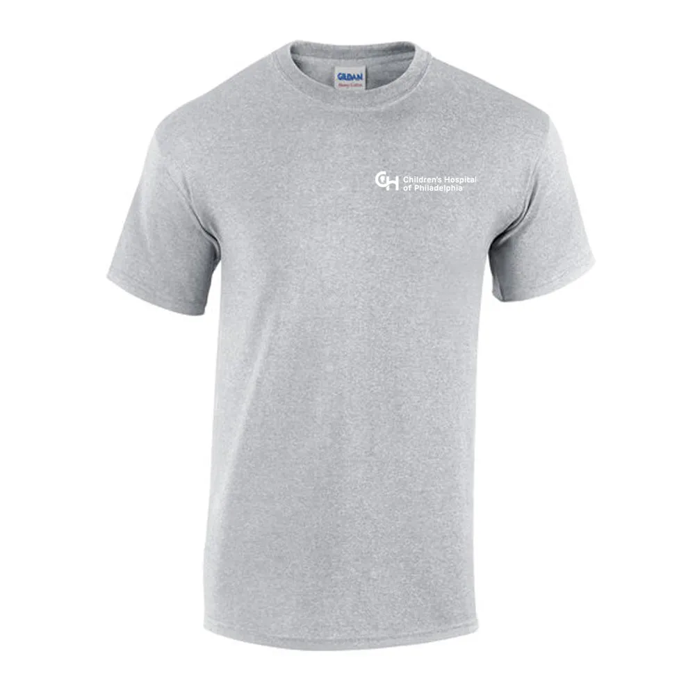 Gildan Adult Heavy Cotton 5.3 oz Neutral Color T-Shirt With White CHOP Logo