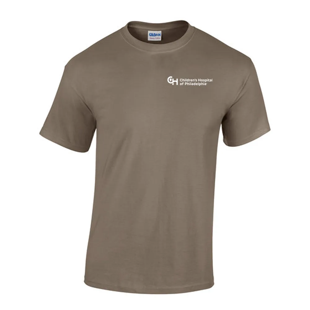 Gildan Adult Heavy Cotton 5.3 oz Neutral Color T-Shirt With White CHOP Logo