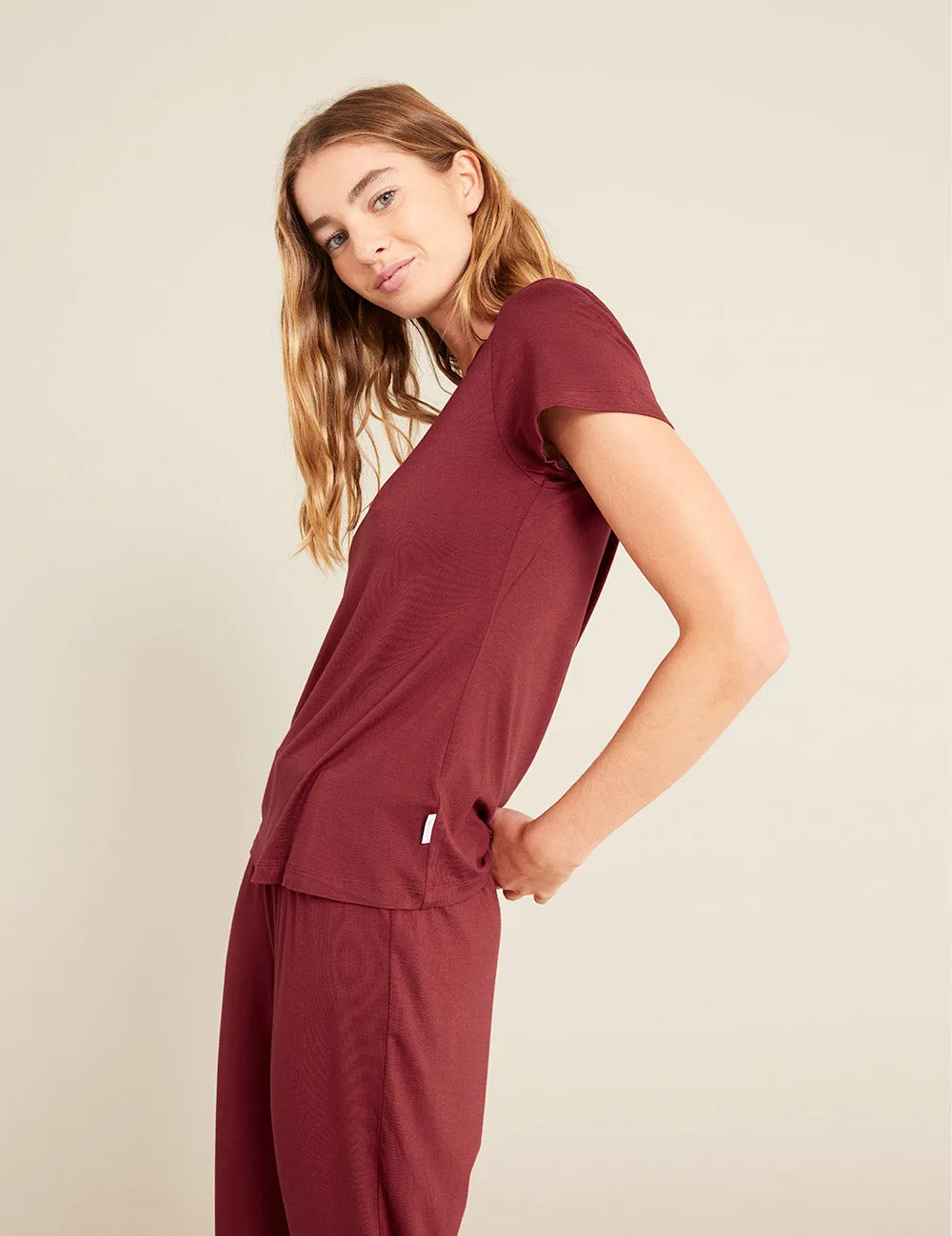 Sure! Here’s an optimized title for the product:

Cozy Ruby Goodnight Sleep Tee - Soft, Relaxing Pajama Top for Sweet Dreams