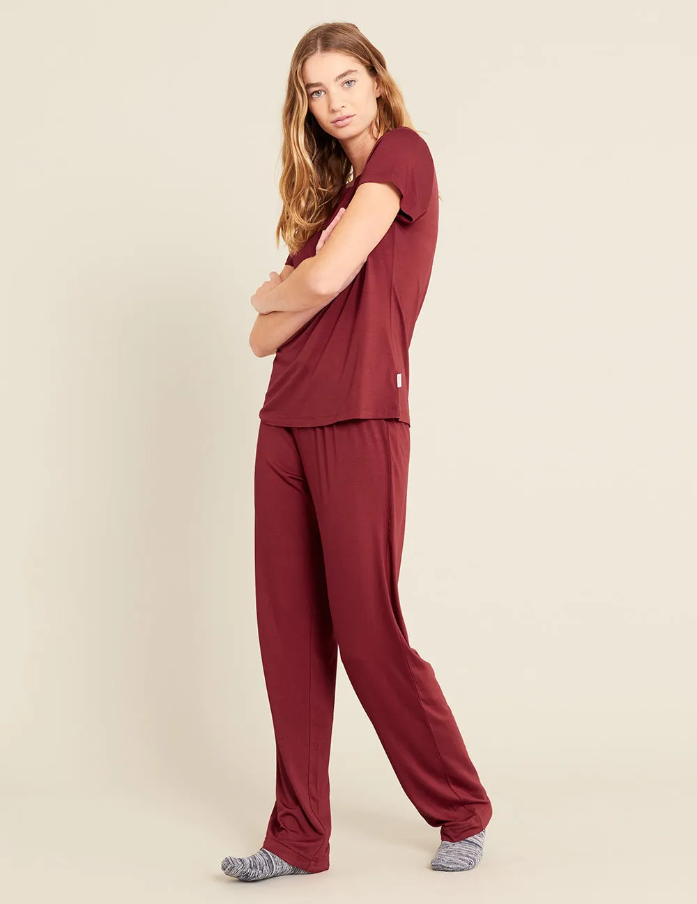 Sure! Here’s an optimized title for the product:

Cozy Ruby Goodnight Sleep Tee - Soft, Relaxing Pajama Top for Sweet Dreams
