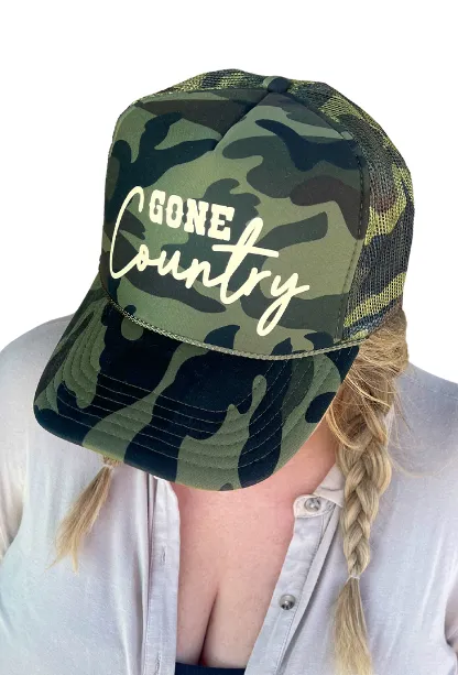 Graphic Trucker Hat - NC, Gone Country, Day Drinking & Naps