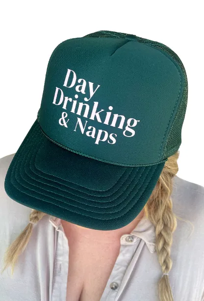Graphic Trucker Hat - NC, Gone Country, Day Drinking & Naps