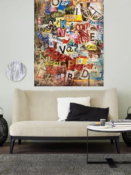 Grunge Typo Wall Mural