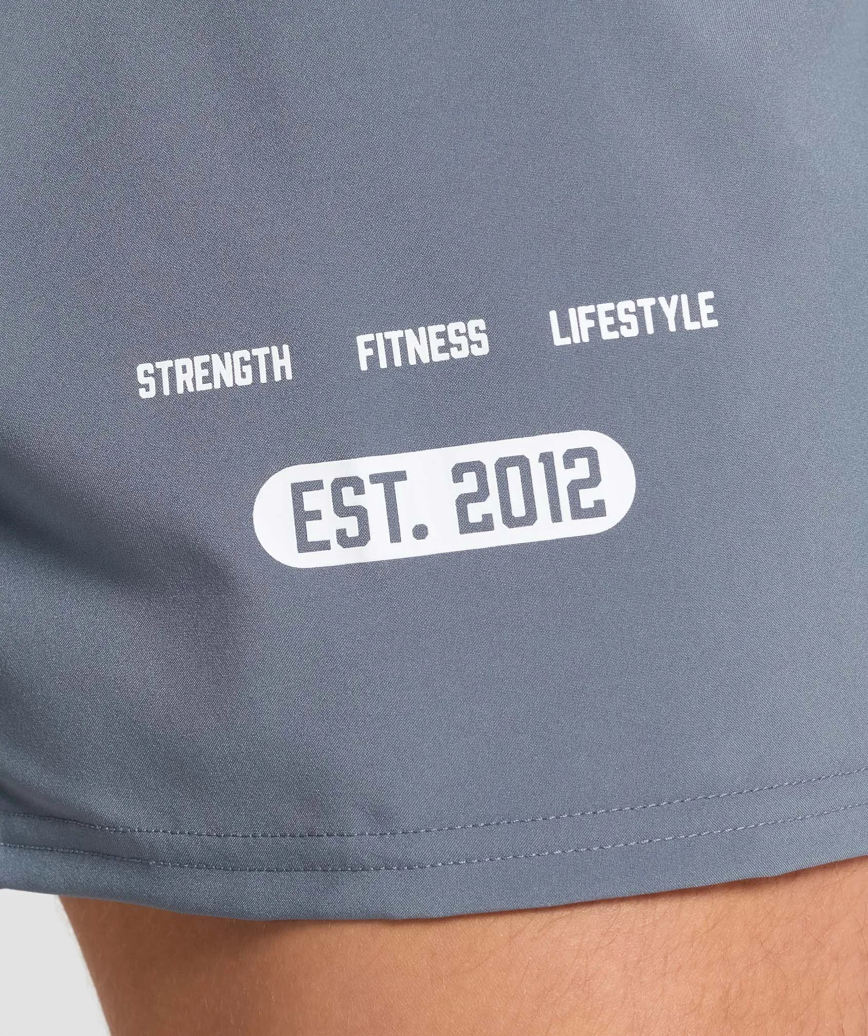 Gymshark Fitness Graphic Shorts - Iron Blue