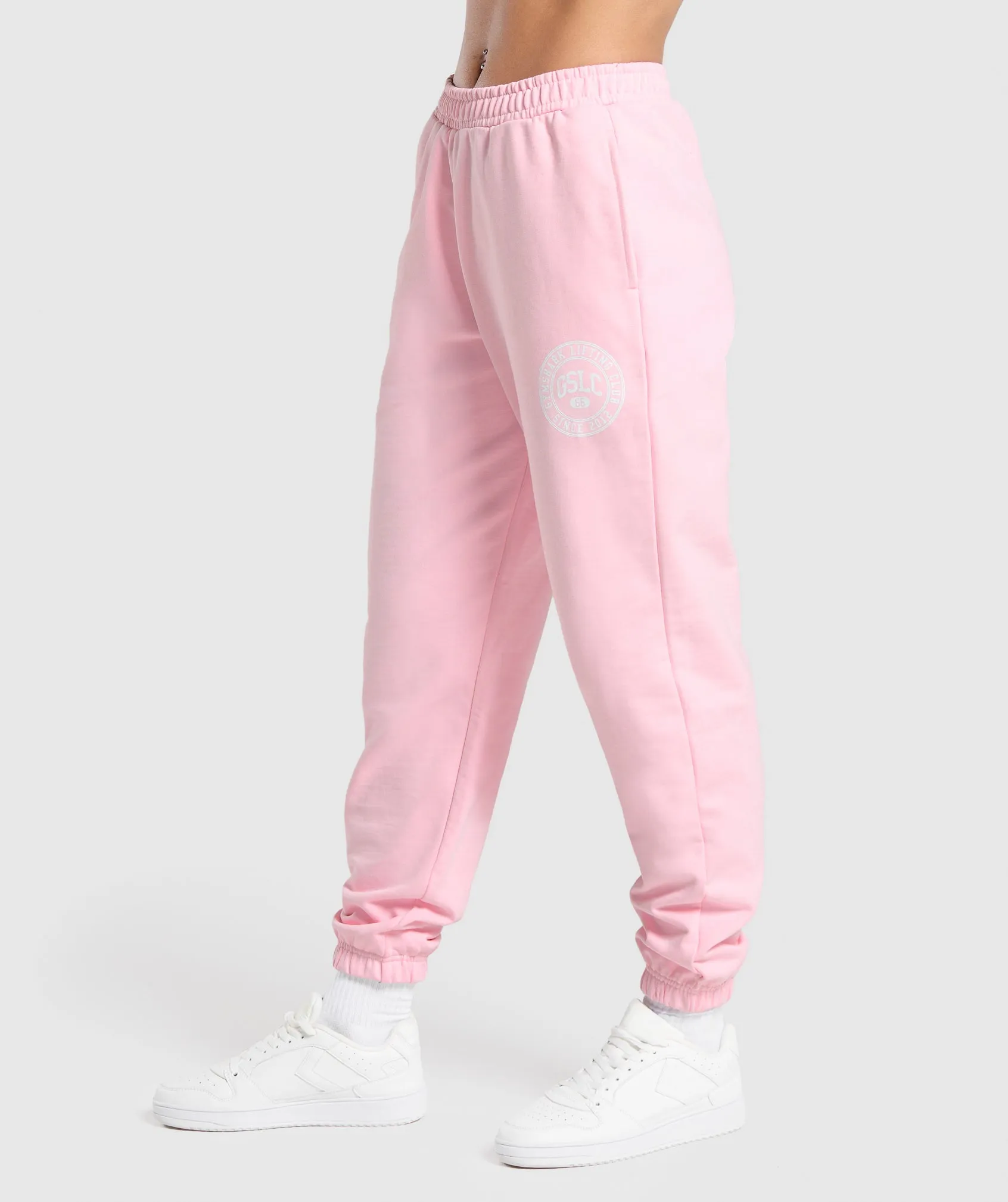 Gymshark GSLC Weight Graphic Pants - Dolly Pink