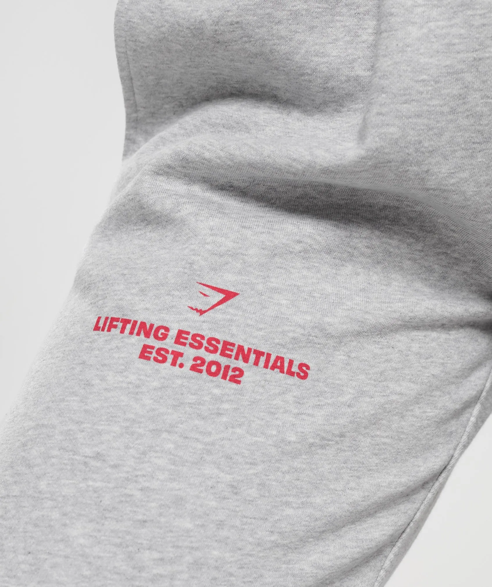 Gymshark Lifting Essentials Graphic Joggers - Light Grey Core Marl
