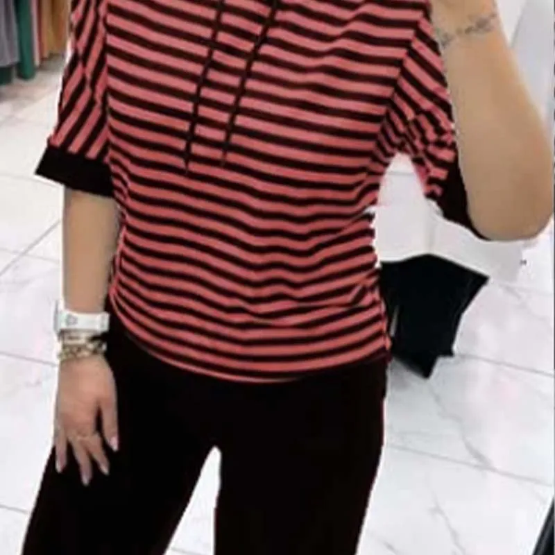HOT SALE 2025Women's Striped Top & Solid Pants Set