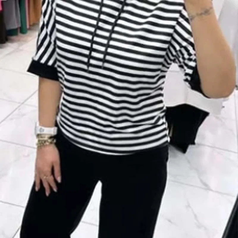 HOT SALE 2025Women's Striped Top & Solid Pants Set