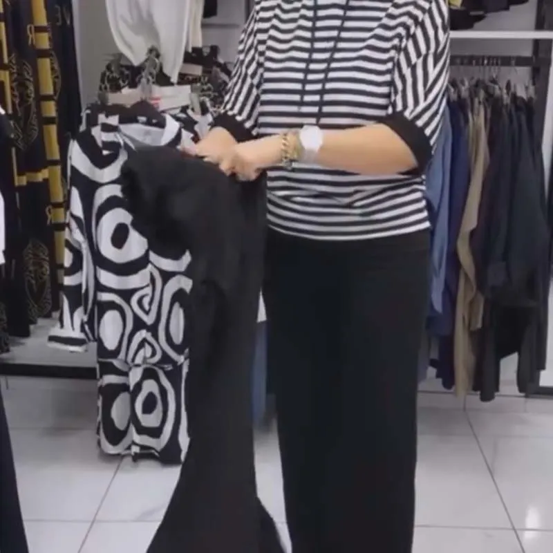 HOT SALE 2025Women's Striped Top & Solid Pants Set