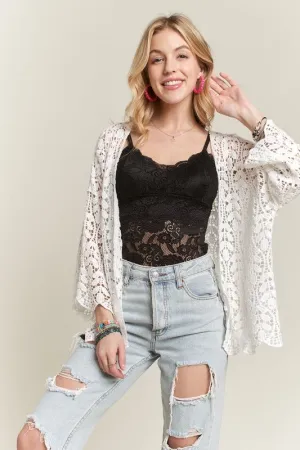 Irene Crochet Cardigan in White