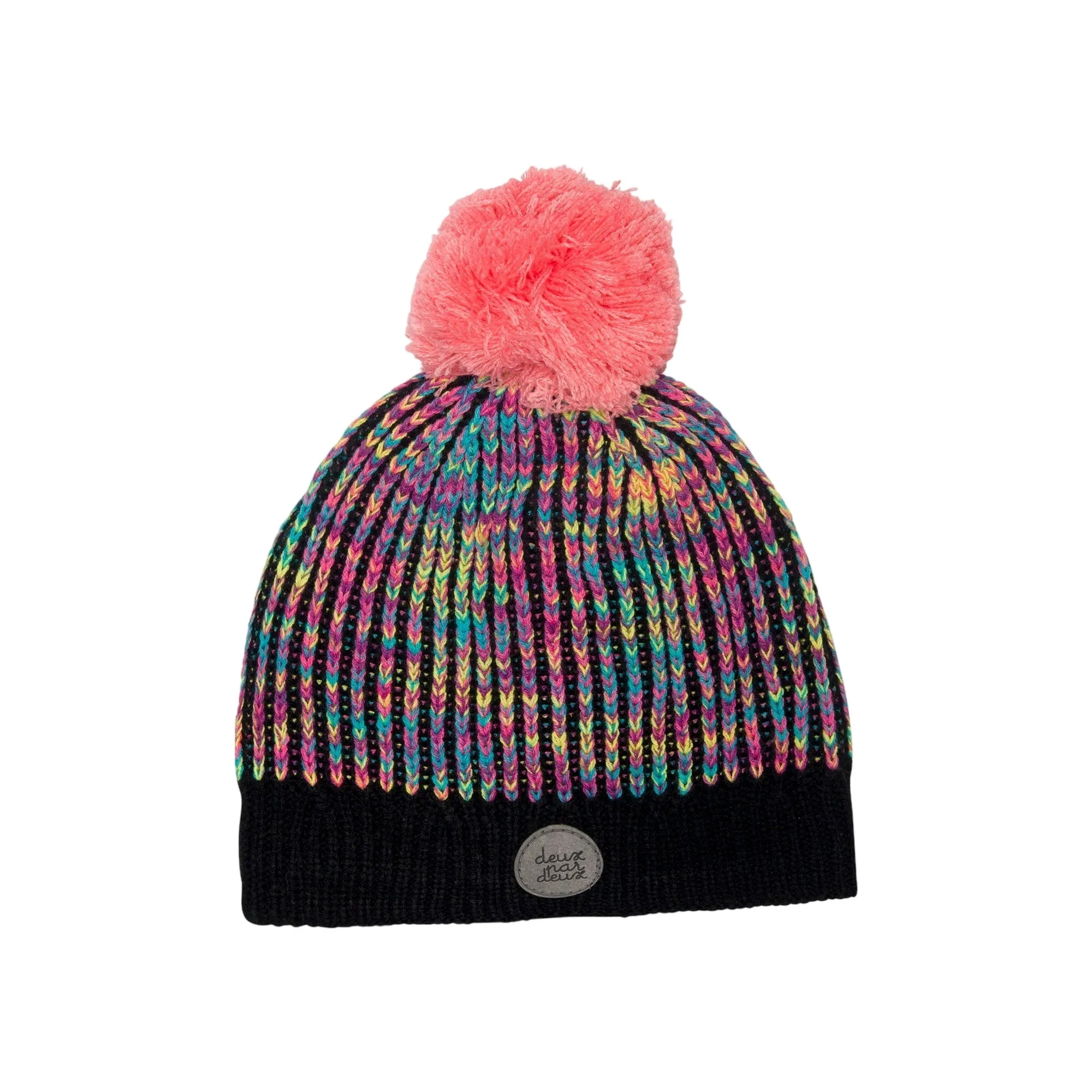 Knit Hat Black Multicolor