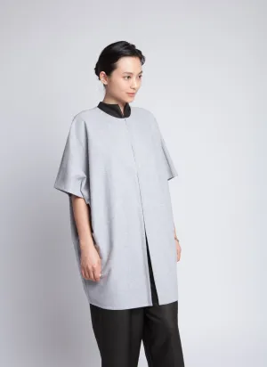 Light Grey Air Crab Button Dolman Cardigan