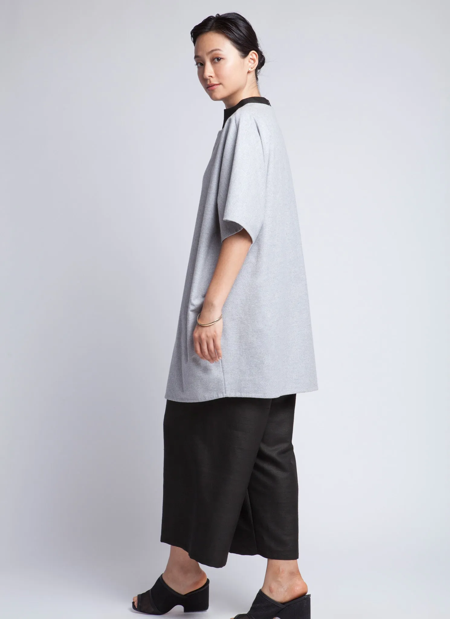 Light Grey Air Crab Button Dolman Cardigan