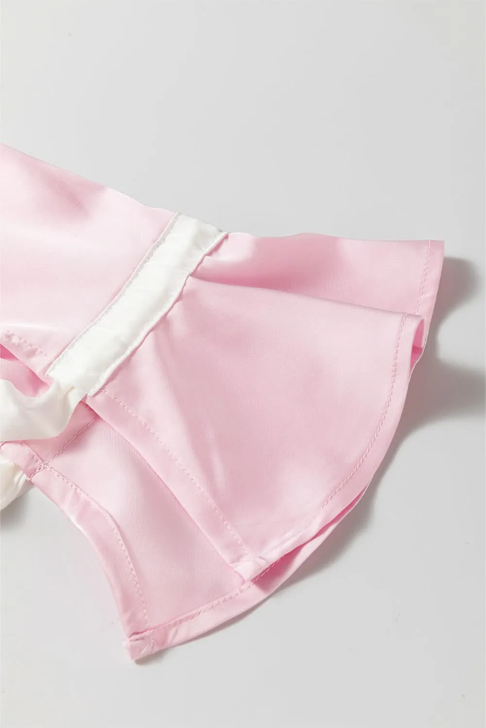 Light pink satin lounge set