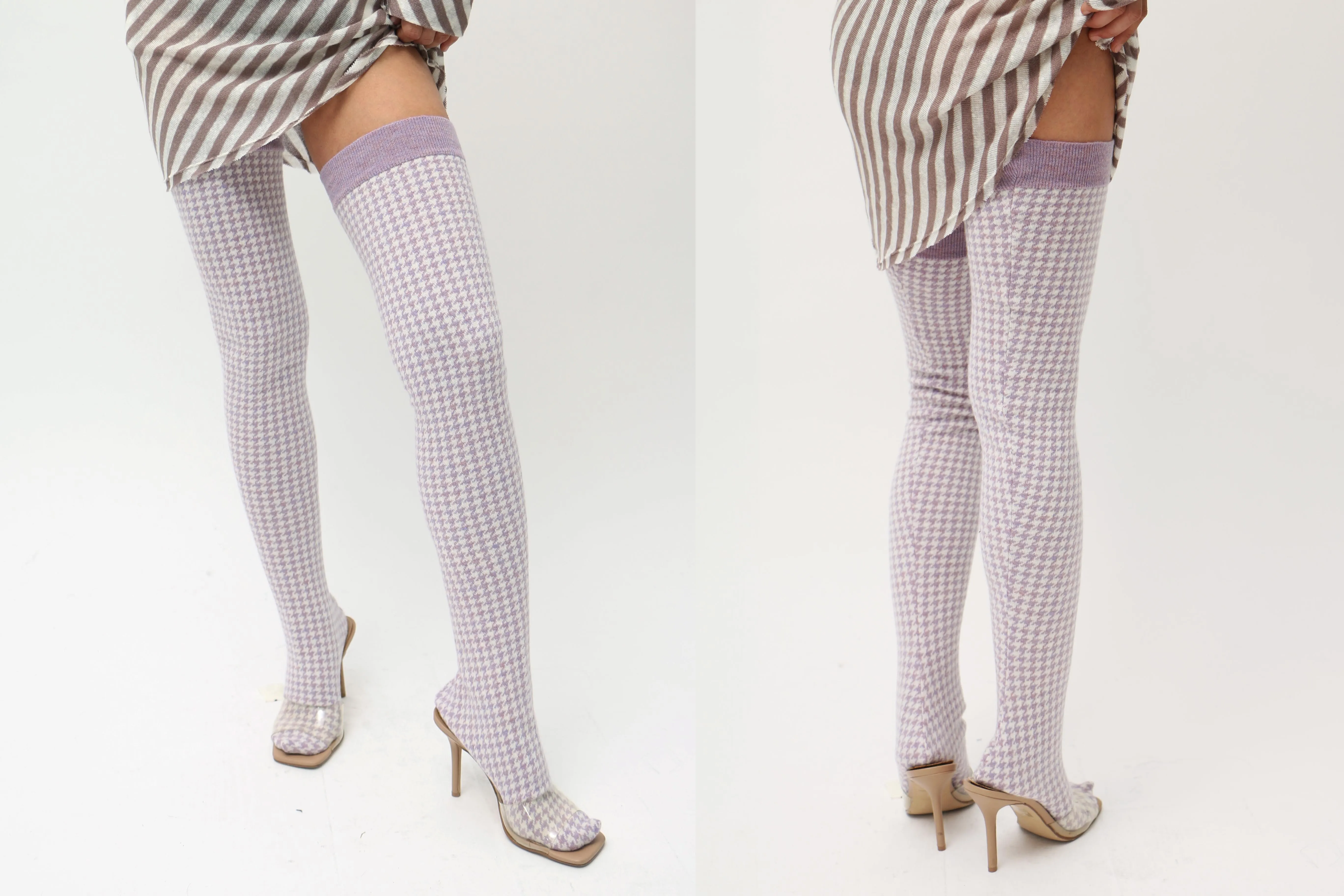 Lilac Dogtooth Socks