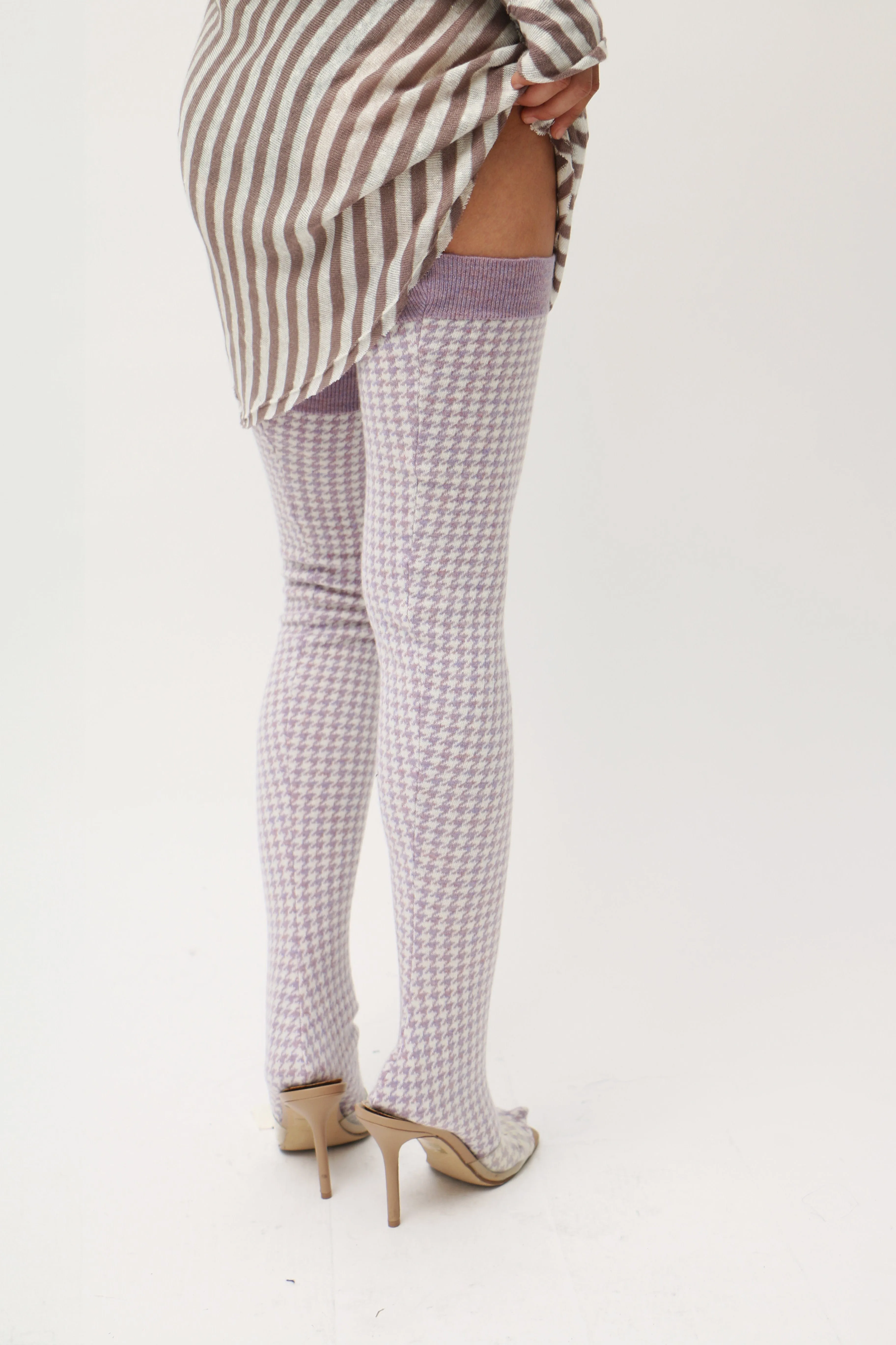 Lilac Dogtooth Socks