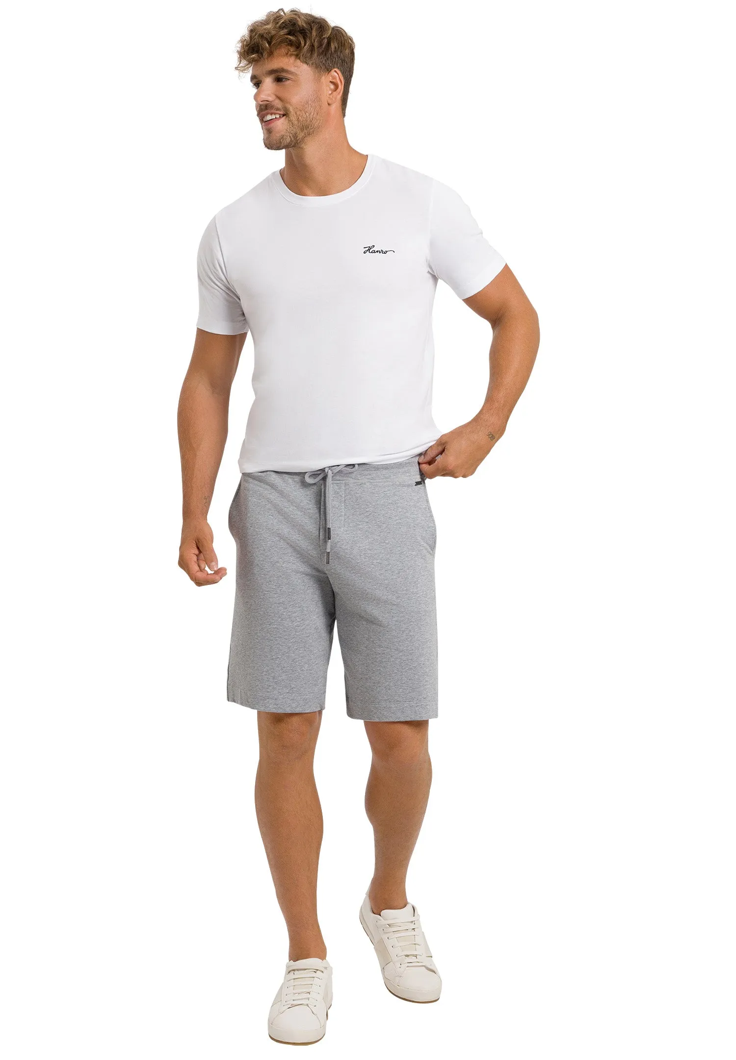 Living Shirts Jersey Cotton Crew Neck Logo T-Shirt | White 75853-101