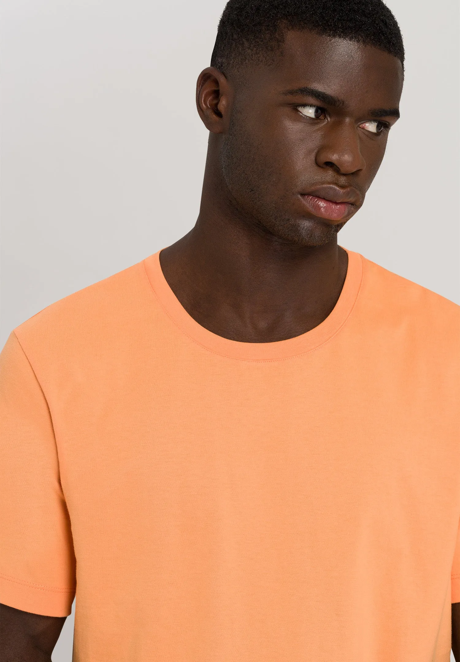 Living Shirts Jersey Cotton Crew Neck T-Shirt | Tangerine 75050-2273